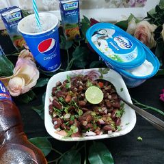 A picture of Red beans chaat 😋👍.