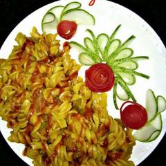 Indian style veggies Pasta A picture of Indian style veggies Pasta.