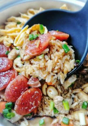 รูปของ ข้าวอบกุนเชียงหม้อหุงข้าว