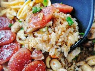 ข้าวอบกุนเชียงหม้อหุงข้าว