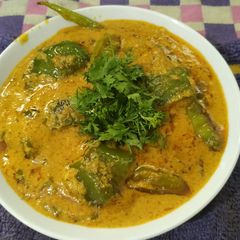 A picture of Hyderabadi mirchi ka salan.