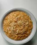 Arroz con zapallo cabutia y cebolla caramelizada (tipo risotto)