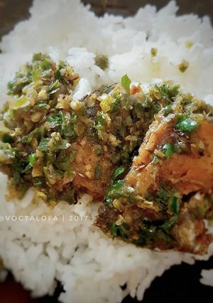 Foto resep Ikan Asin Sepat - Sambal Hijau