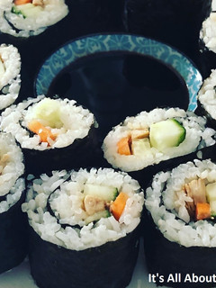 A picture of Chicken Teriyaki Sushi.