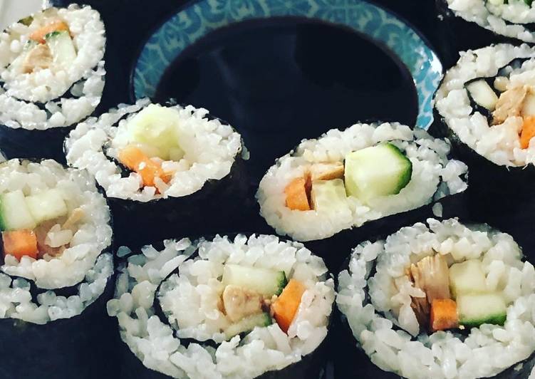 Steps to Prepare Chicken Teriyaki Sushi in 13 Minutes for Mom