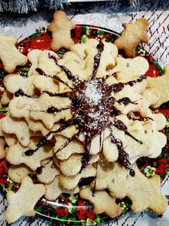 Una foto de Galletas navideñas de coco