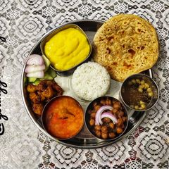 A picture of Chhole masala for punjabi thali.