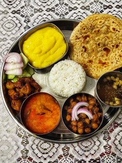 A picture of Chhole masala for punjabi thali.