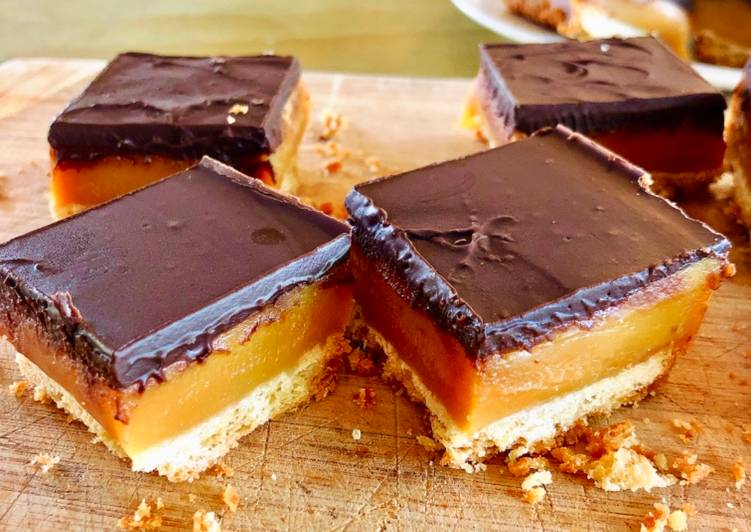 Steps to Make Any-night-of-the-week Chocolate caramel shortbread