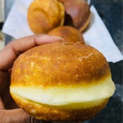 A picture of Fluffy White-line Donuts.