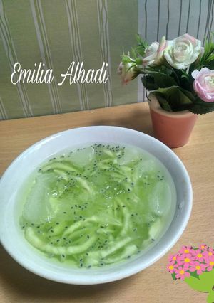 Foto resep Es selamon (selasih melon)