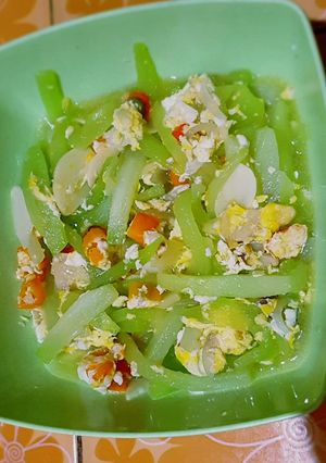 Foto resep Tumis labu siam orak arik telor
