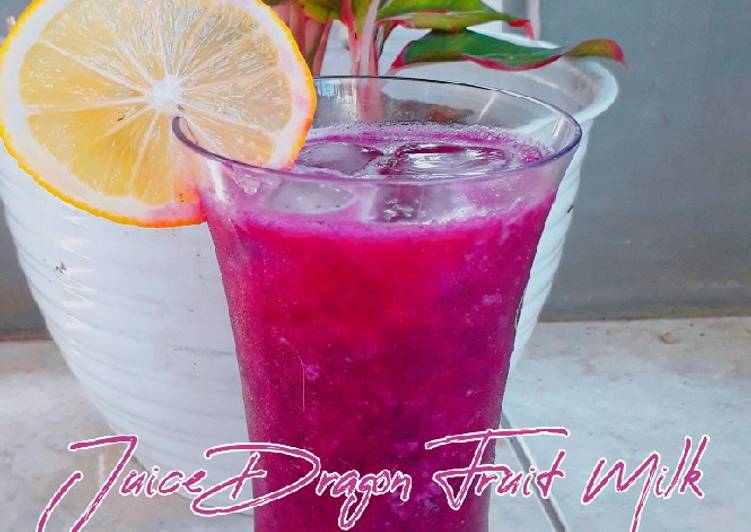 Cara Gampang Membuat Juice Dragon Fruit Milk Anti Gagal
