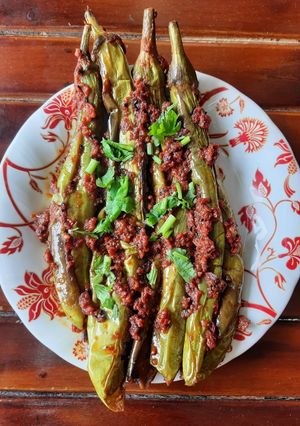 A picture of Dry Masala Brinjal.