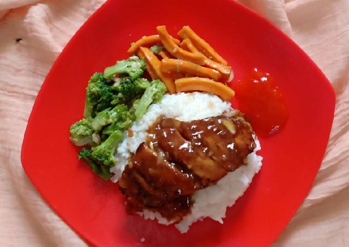 Chicken teriyaki (rumahan, simple)