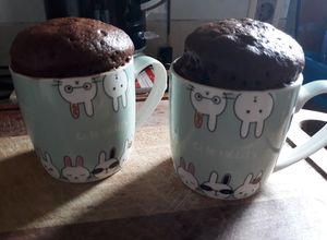 Una foto de Torta de choco en taza al micro