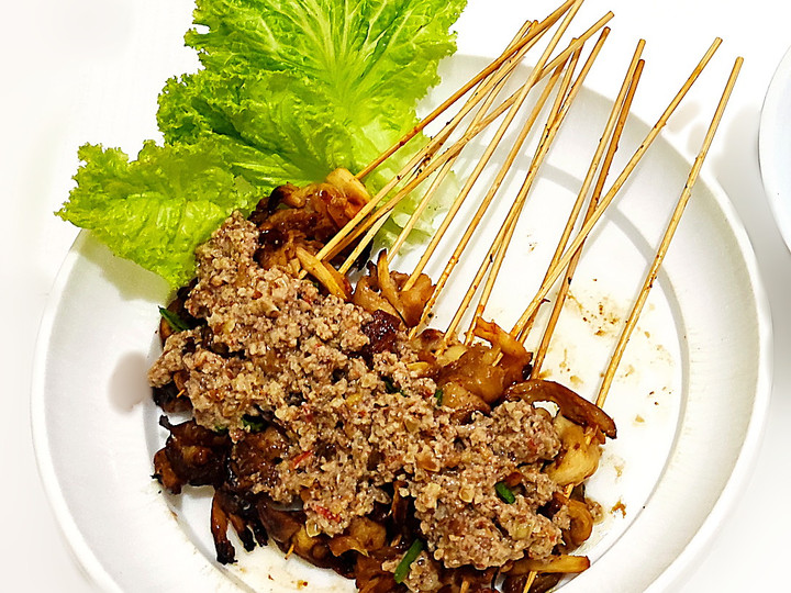 Yuk intip, Resep buat Sate Jamur Tiram Bumbu Kacang/ Oyster Mushroom Satay with Peanut dijamin sempurna