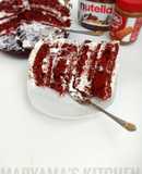 Red velvet cake with whipped cream frosting