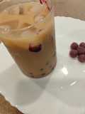 Homemade Jamun flavour Boba pearls tea