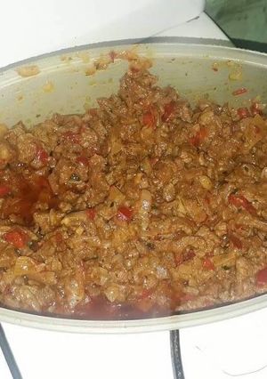 Una foto de Relleno de carne cortada a cuchillo