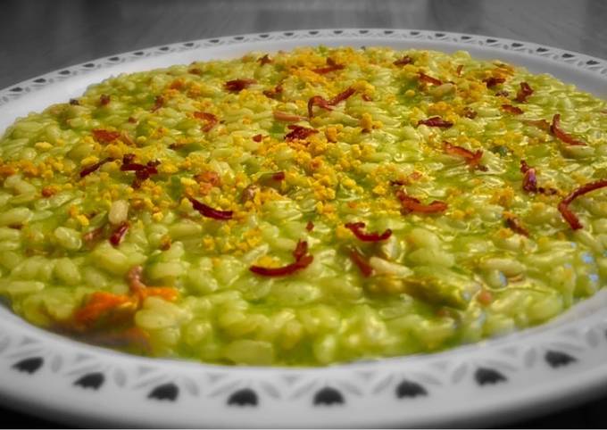 Risotto ai fiori di zucca e speck 🌾🥓
