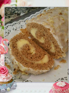 Una foto de Brazo de gitano de nueces y crema pastelera