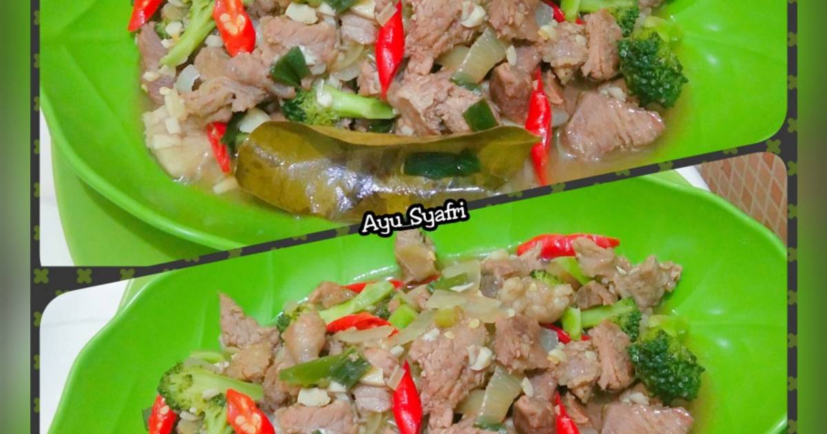 Resep Tumis Daging Sapi Brokoli Saus Tiram oleh Ayu_Syafri Cookpad