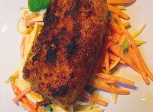 Foto resep Pan-Fried Cod Fish & Slaw