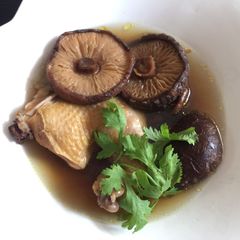 A picture of Chicken With Shiitake Mushrooms Soup.