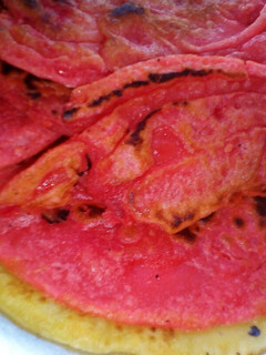 A picture of Vanilla red velvet crepes.