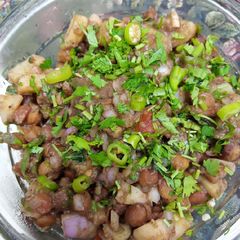 A picture of Black chickpea Chaat.