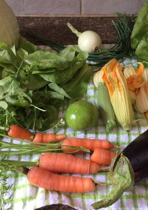 Una foto de Menú de la huerta -vegetarianos