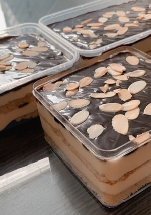 Foto resep Mocha cake&peanut cream with ganache