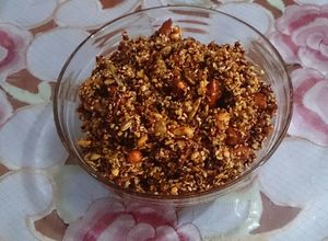 Una foto de Salsa picante de frutos secos y semillas