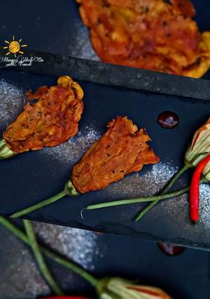 আমিষ কুমড়ো ফুলের বড়া (aamish kumro fooler bora recipe in Bengali) রেসিপির প্রধান ছবি