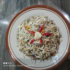 Tumis kecambah mix ikan asin peda-レシピのメイン写真