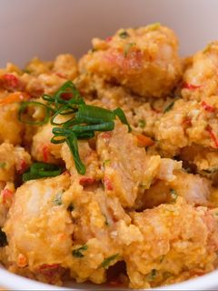 Foto resep Udang Saus Telur Asin (Salted Egg) Pedas
