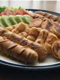 Sosis,cikuwa,baso kepiting bakar (wajan Teflon)