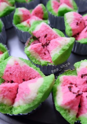 Foto resep Bolu kukus semangka