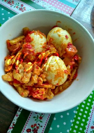 Foto resep Tempe Telur Balado