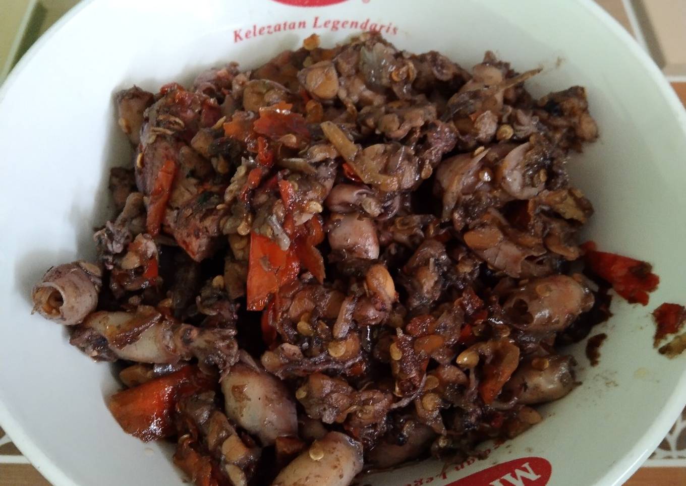 Cumi asin tempe pedas