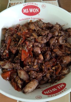 Foto resep Cumi asin tempe pedas