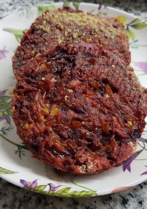 Una foto de Hamburguesas de arroz y remolacha