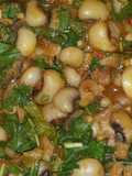Porridge beans in beef stock