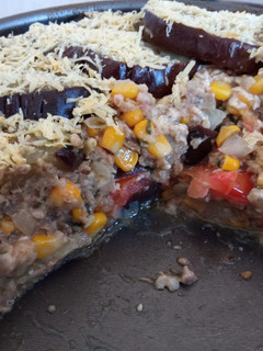 Una foto de Pastel de berenjenas y atún