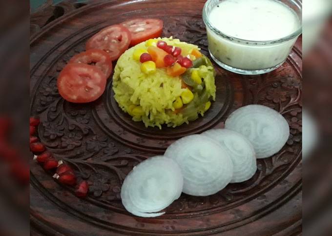 #dinner1 Mix veg khichdi and kadhi