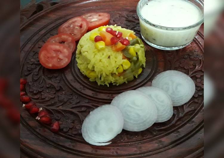 #dinner1 Mix veg khichdi and kadhi