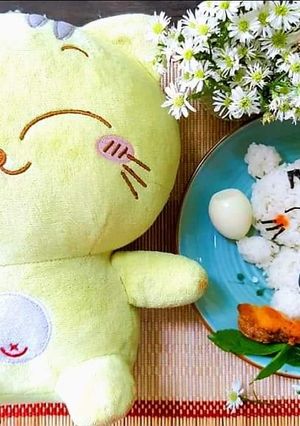 Hình của món Cơm bento: Mèo con chơi lướt ván (Cá diêu hồng chiên sốt chua ngọt).