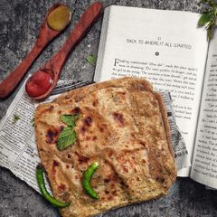 A picture of Mint paratha.