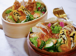 減醣日式烤雞腿香菇炊飯便當 的食譜成品照片